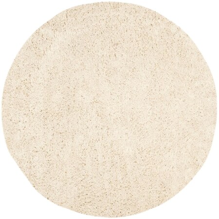 Safavieh Shag 4 ft. x 4 ft. Hand Tufted Round Rug - White SG240A-4R